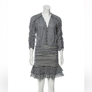 Veronica Beard Plaid Print Mini Dress